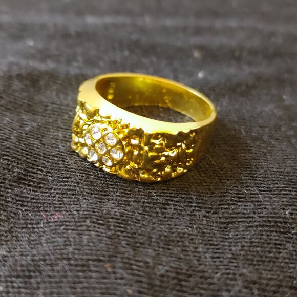Gold Nugget Ring Size 9 - Picture 1 of 1